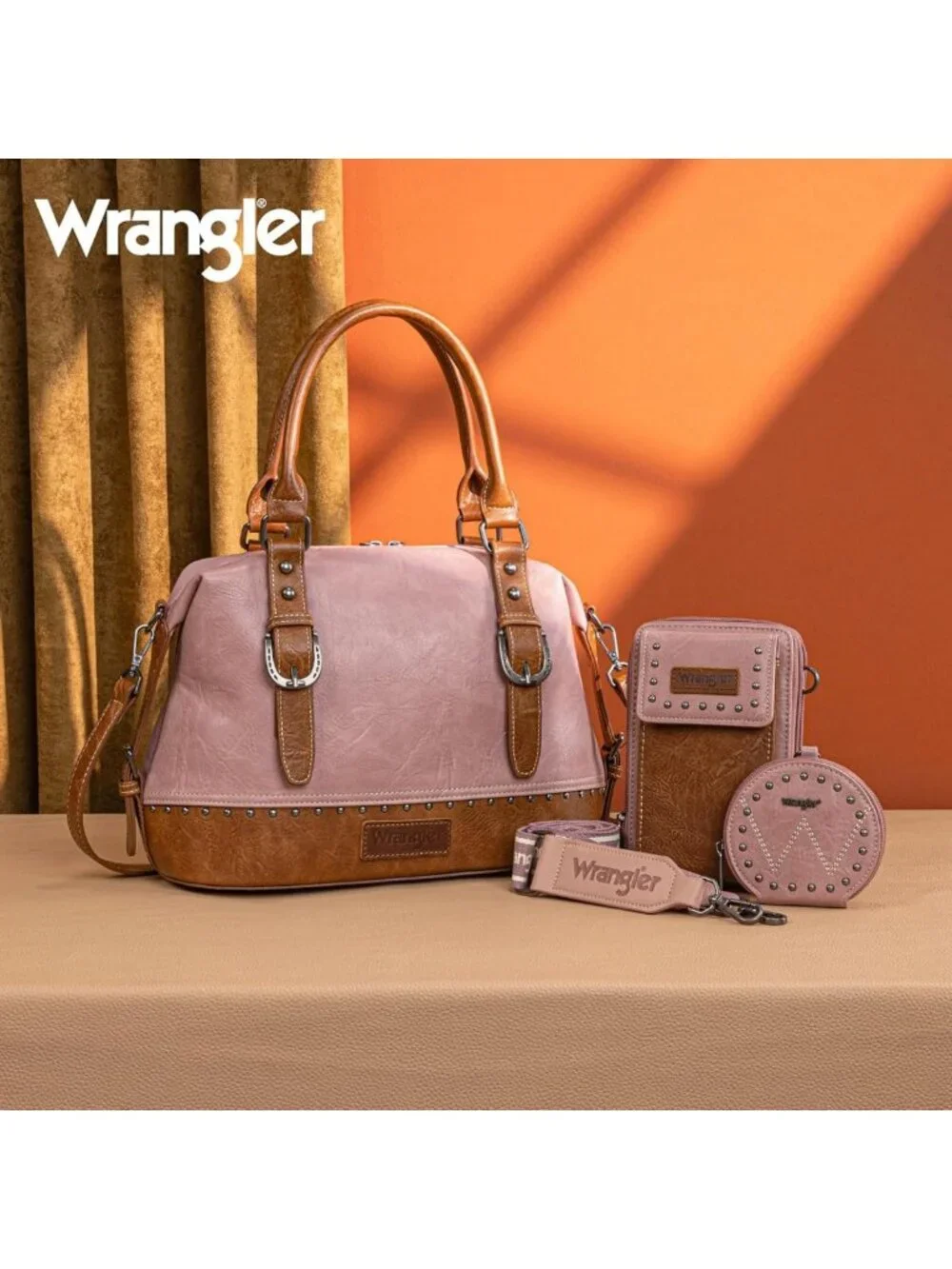 Stylish 3-Piece Women's Doctor Bag Set - Top-Handle Satchel, Cell Phone Bag